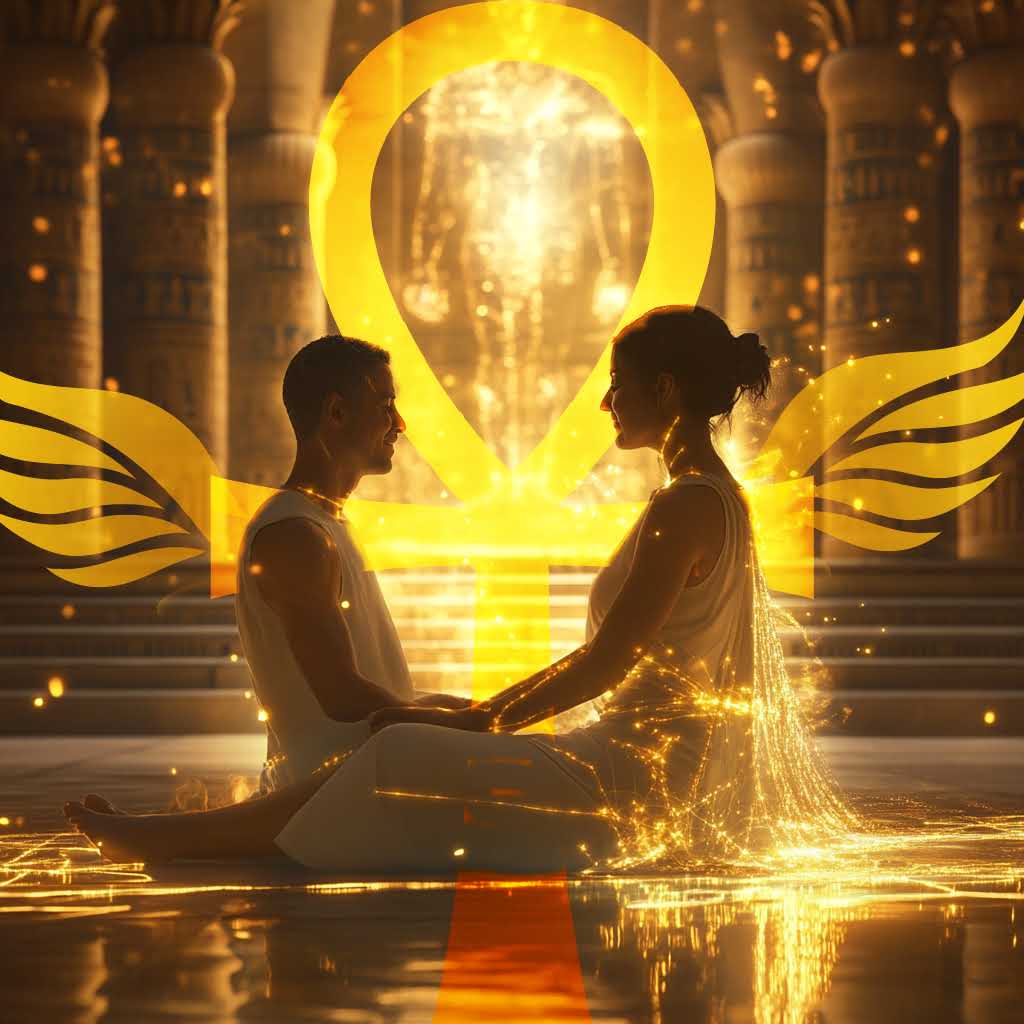 Egyptian temple couple