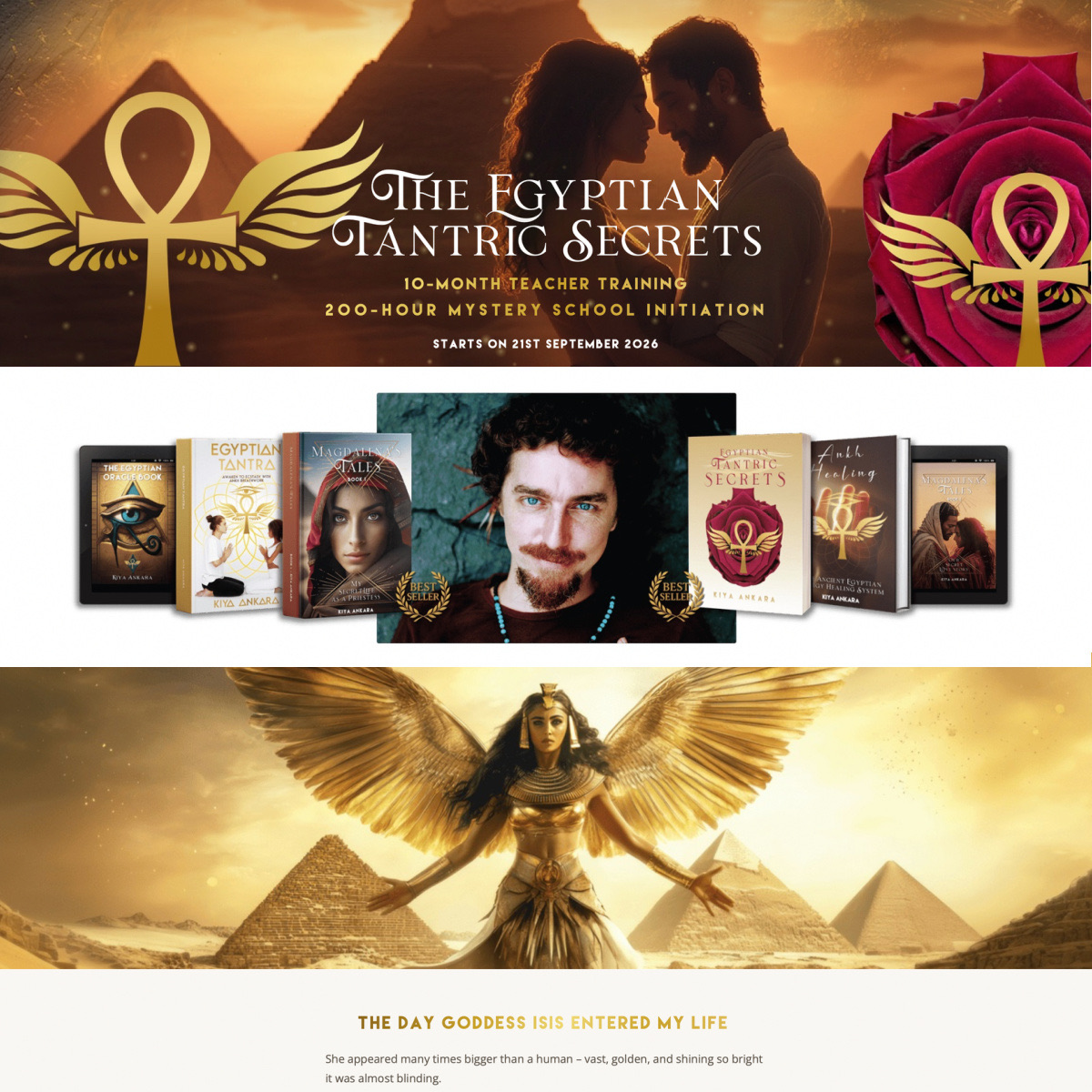 Sacred marketing – Egyptian Tantric Secrets page